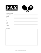 Pickleball fax cover sheet