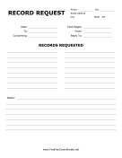 Record Request