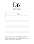 Sensitive Fax Lined