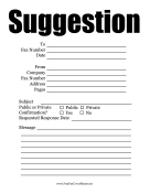 Suggestion