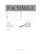 Tennis fax cover sheet