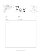 Tooth Fairy Fax fax cover sheet