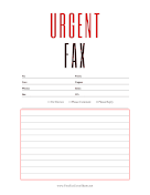 Urgent Fax Lined